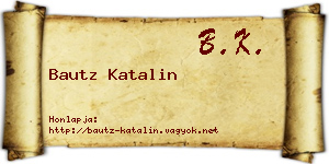 Bautz Katalin névjegykártya